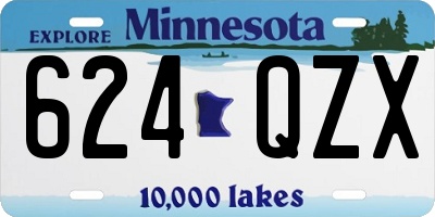 MN license plate 624QZX