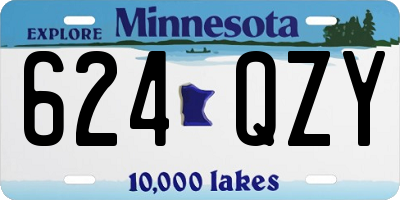 MN license plate 624QZY