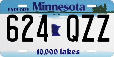 MN license plate 624QZZ