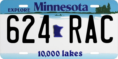 MN license plate 624RAC