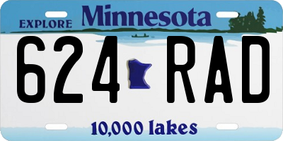 MN license plate 624RAD