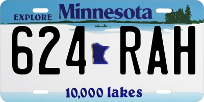 MN license plate 624RAH