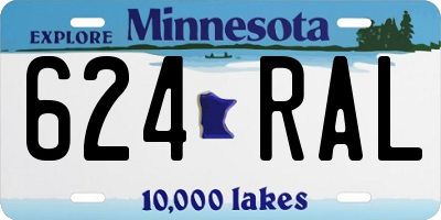 MN license plate 624RAL