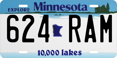 MN license plate 624RAM