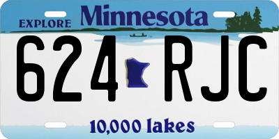 MN license plate 624RJC