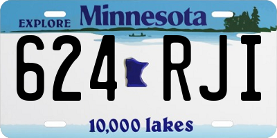 MN license plate 624RJI