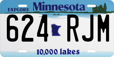 MN license plate 624RJM