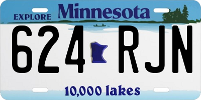 MN license plate 624RJN