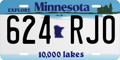 MN license plate 624RJO