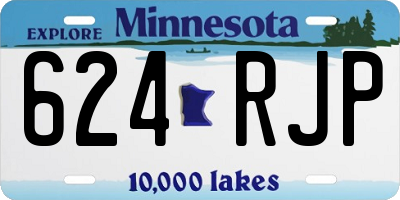 MN license plate 624RJP