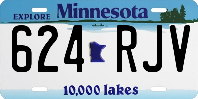 MN license plate 624RJV