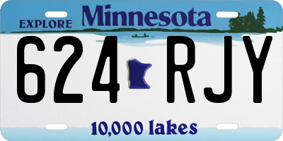 MN license plate 624RJY