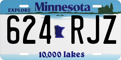 MN license plate 624RJZ