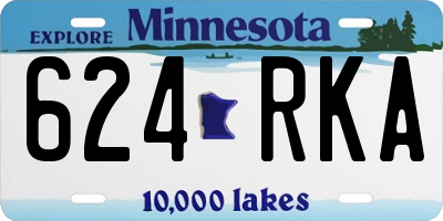 MN license plate 624RKA