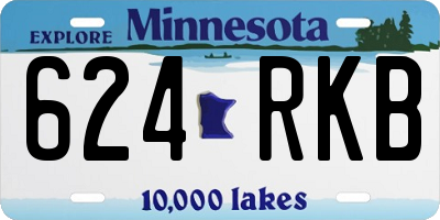 MN license plate 624RKB