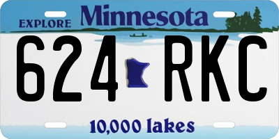 MN license plate 624RKC