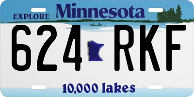MN license plate 624RKF