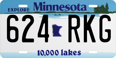MN license plate 624RKG