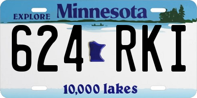 MN license plate 624RKI