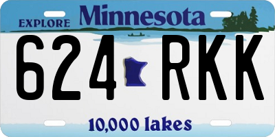 MN license plate 624RKK