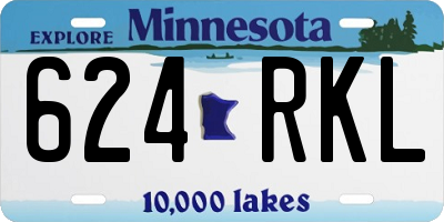 MN license plate 624RKL