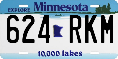 MN license plate 624RKM