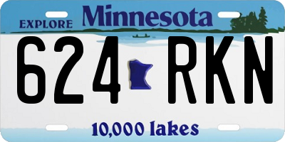 MN license plate 624RKN