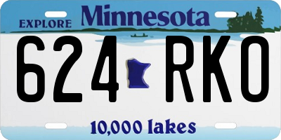MN license plate 624RKO