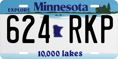 MN license plate 624RKP