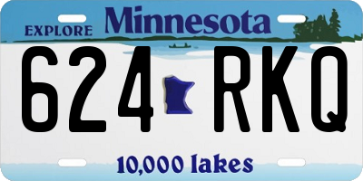 MN license plate 624RKQ