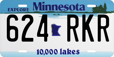 MN license plate 624RKR