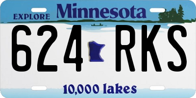 MN license plate 624RKS