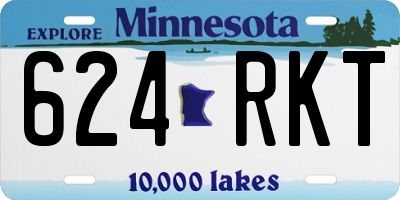 MN license plate 624RKT
