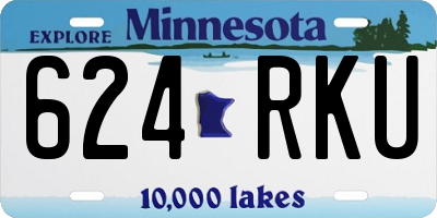 MN license plate 624RKU