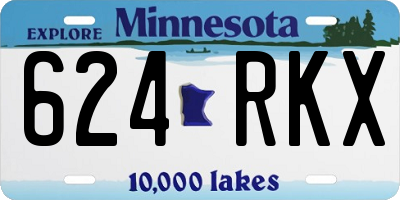 MN license plate 624RKX