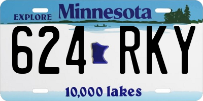 MN license plate 624RKY