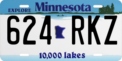 MN license plate 624RKZ