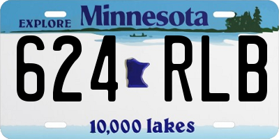 MN license plate 624RLB