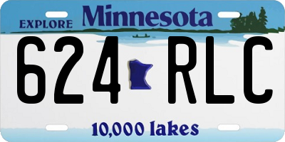 MN license plate 624RLC