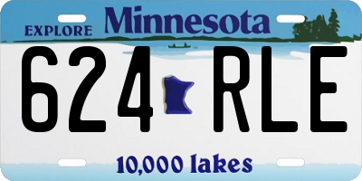 MN license plate 624RLE