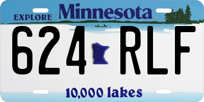 MN license plate 624RLF