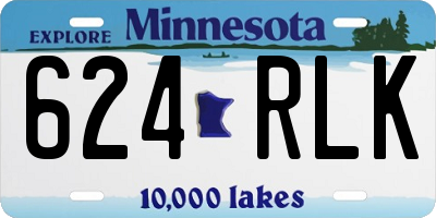 MN license plate 624RLK