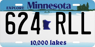 MN license plate 624RLL
