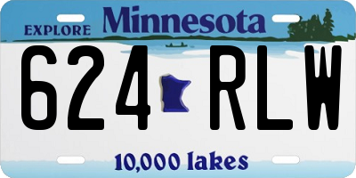MN license plate 624RLW