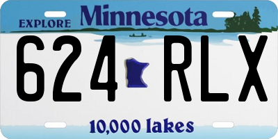 MN license plate 624RLX