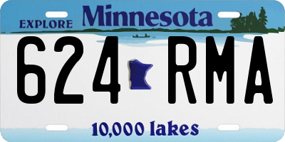 MN license plate 624RMA