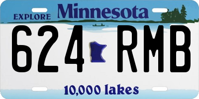 MN license plate 624RMB