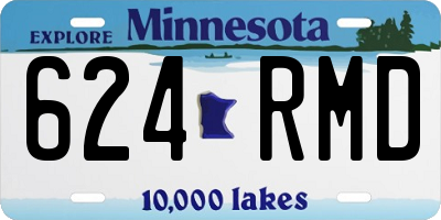 MN license plate 624RMD