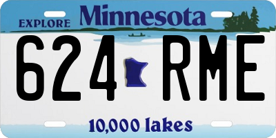 MN license plate 624RME