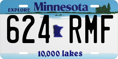 MN license plate 624RMF
